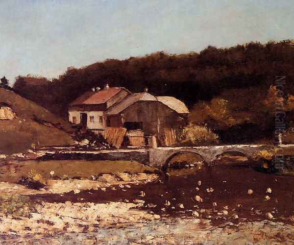 La Ferme De Bonnevaux Oil Painting by Gustave Courbet