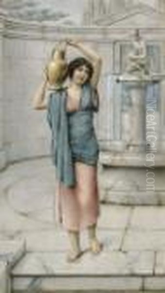 The Water Carrier Oil Painting by William Anstey Dollond