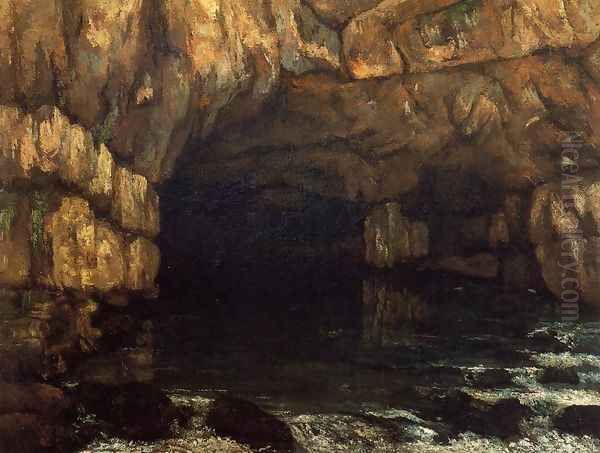 The Source of the Loue Oil Painting by Gustave Courbet