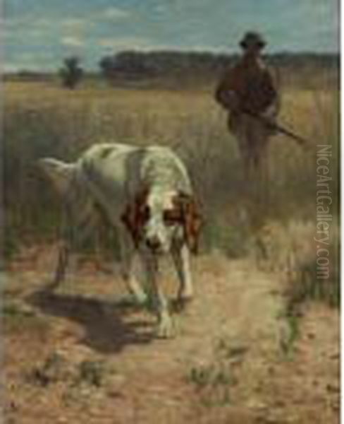 Out Shooting Oil Painting by John Henry Dolph