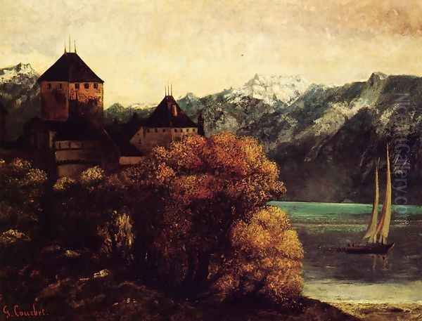 The Chateau de Chillon Oil Painting by Gustave Courbet