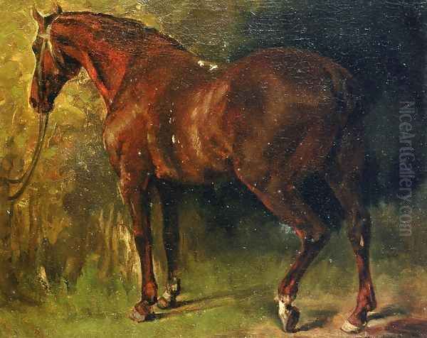 The English Horse of M. Duval Oil Painting by Gustave Courbet