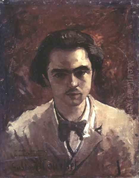 Portrait of Paul Verlaine Oil Painting by Gustave Courbet