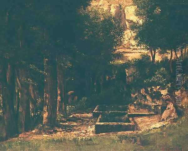 The Fountain Oil Painting by Gustave Courbet