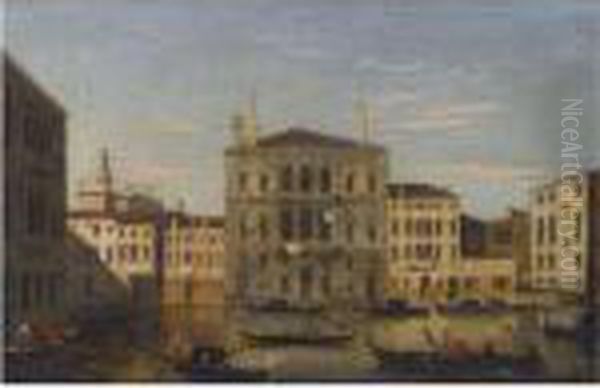 Venice, A View Of Palazzo Balbi On The Grand Canal Oil Painting by Apollonio Domenichini