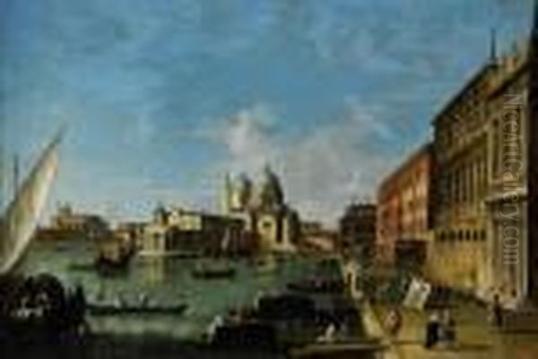 Canale Grande Oil Painting by Apollonio Domenichini