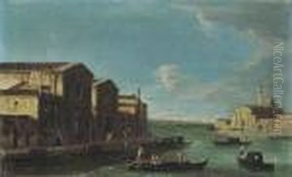 San Giorgio Maggiore Oil Painting by Apollonio Domenichini