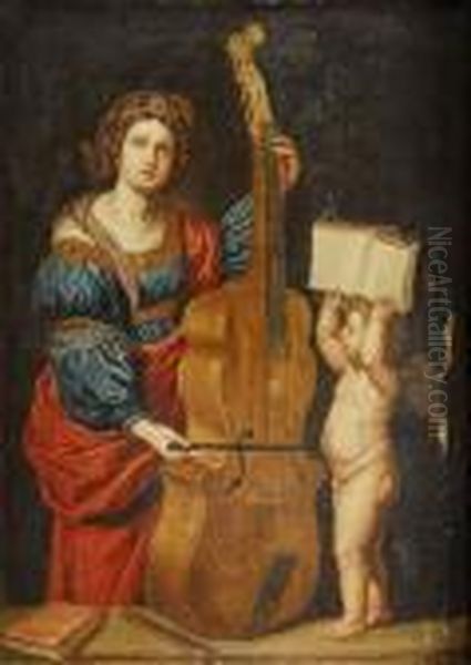 Santa Cecilia Oil Painting by Domenichino