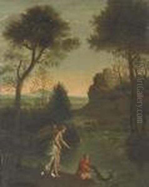 Tobias And The Angel Oil Painting by Domenichino