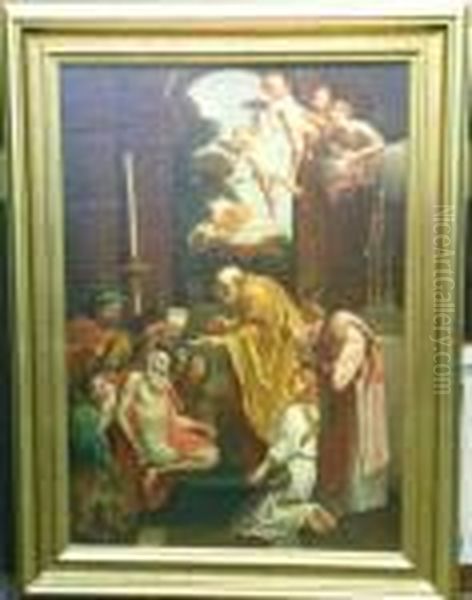 Communion Of Saint Jerome Oil Painting by Domenichino