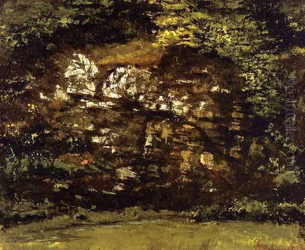 In the Woods Oil Painting by Gustave Courbet