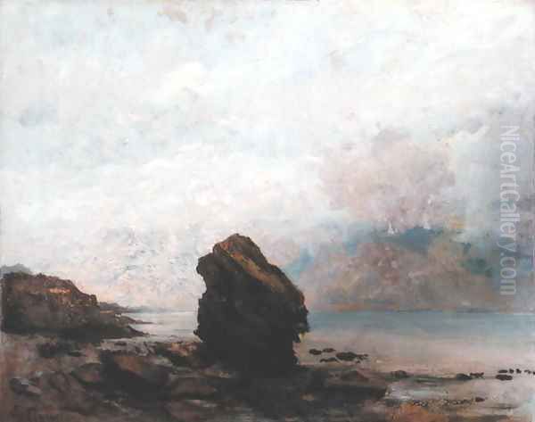 The Isolated Rock, c.1862 Oil Painting by Gustave Courbet