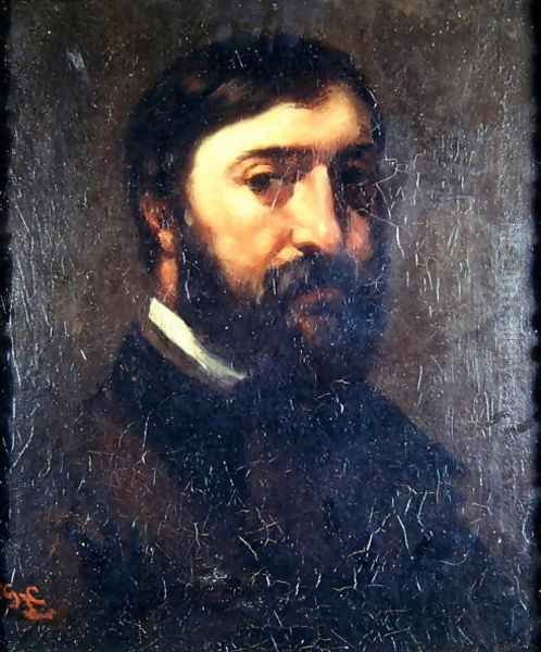 Portrait of Urbain Cuenot (b.1820) 1846 Oil Painting by Gustave Courbet