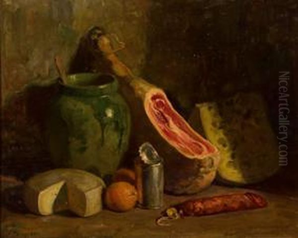 Bodegon Oil Painting by Francisco Domingo Marques