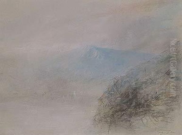 Paisaje Montanoso Con Niebla Oil Painting by Francisco Domingo Marques