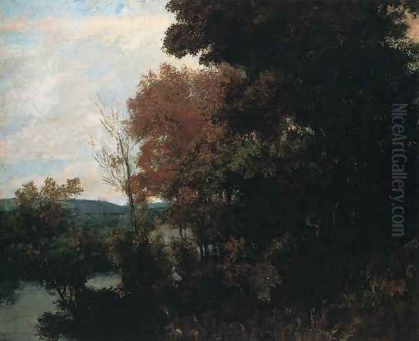 The Forest Edge Oil Painting by Gustave Courbet