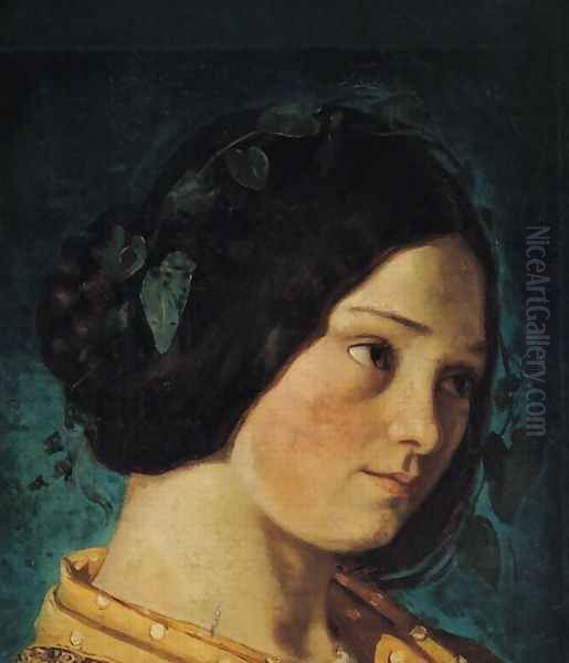 Portrait of Zelie Courbet, c.1842 Oil Painting by Gustave Courbet