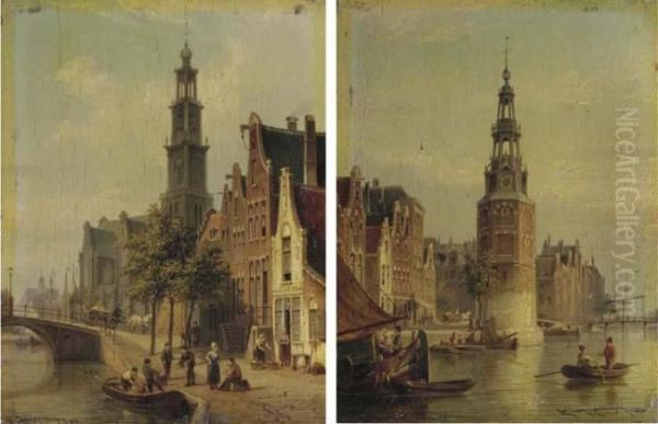 The Montelbaanstoren Oil Painting by Cornelis Christiaan Dommersen