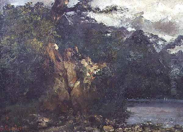 Swiss Landscape Oil Painting by Gustave Courbet