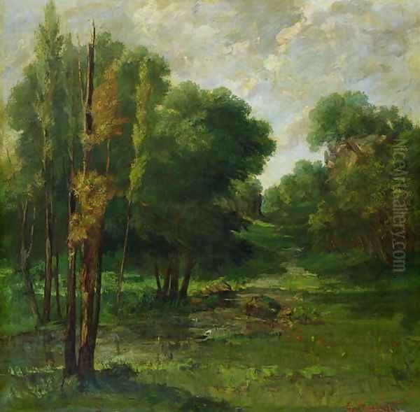 Forest Landscape, 1864 Oil Painting by Gustave Courbet