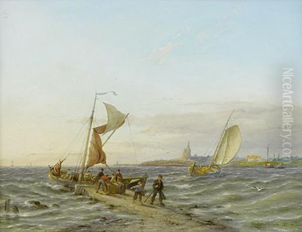 Meliakerk, Holland Oil Painting by Pieter Christiaan Cornelis Dommersen