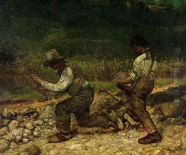 The Stonebreakers 2 Oil Painting by Gustave Courbet