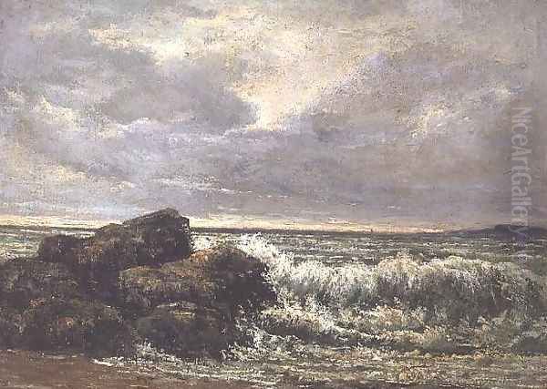 The Wave, 1869 2 Oil Painting by Gustave Courbet