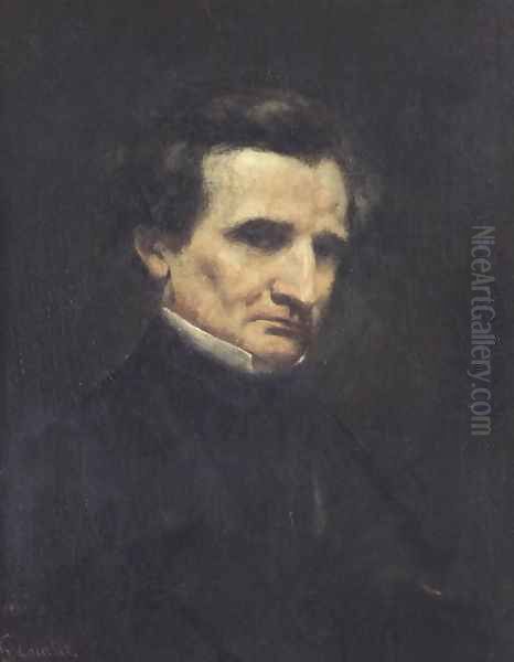 Hector Berlioz (1803-69) 1850 Oil Painting by Gustave Courbet