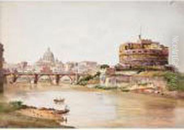 St.angelo's Castle, Rome Oil Painting by Stefano Donadoni