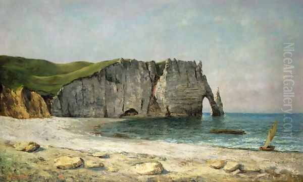 The Sea-Arch at Etretat, 1869 Oil Painting by Gustave Courbet