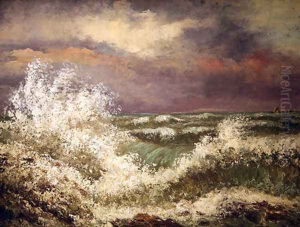 The Wave 4 Oil Painting by Gustave Courbet