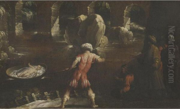 The Finding Of Moses Oil Painting by Giovanni Andrea Donducci (see MASTELLETTA)