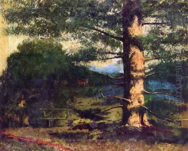 Landscape with tree Oil Painting by Gustave Courbet