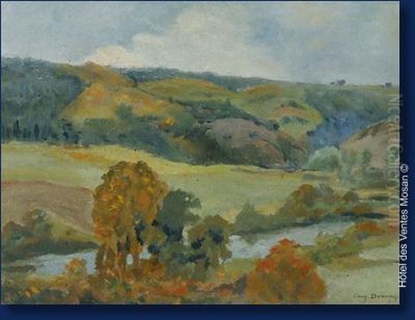 Vue De Mery Oil Painting by Auguste Donnay