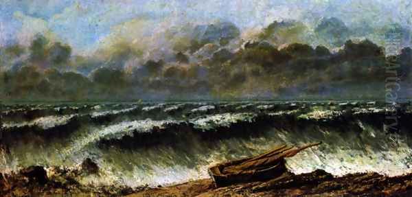 The waves Oil Painting by Gustave Courbet