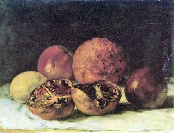 Pomegranates Oil Painting by Gustave Courbet