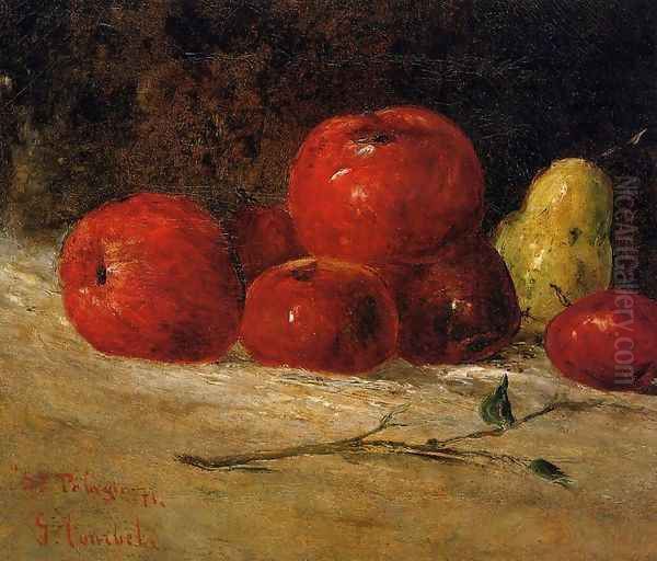 Still Life: Apples and Pears Oil Painting by Gustave Courbet