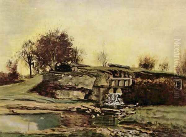 The quarry of Optevoz Oil Painting by Gustave Courbet