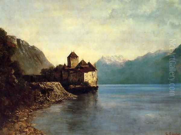 Chateau du Chillon Oil Painting by Gustave Courbet