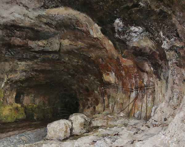 The Grotto of Sarrazine near Nans-sous-Sainte-Anne Oil Painting by Gustave Courbet