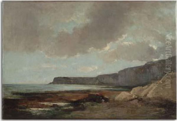 Les Falaises D'yport (pays De Caux) Oil Painting by Charles Donzel