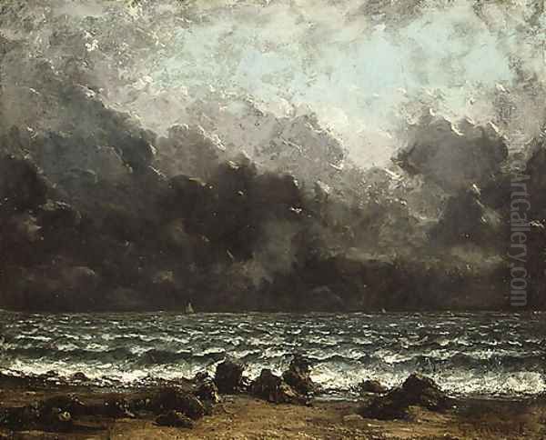 The Sea 1873 Oil Painting by Gustave Courbet