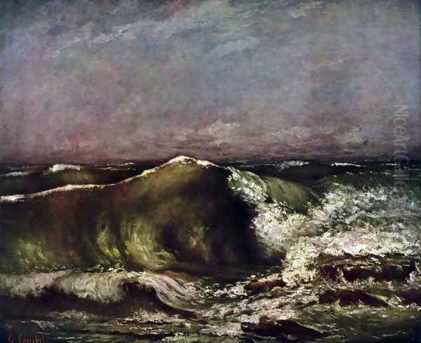 The wave 3 Oil Painting by Gustave Courbet