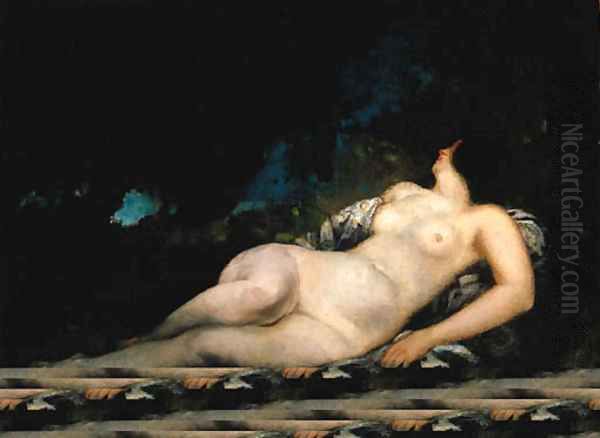 Femme endormie, tude Oil Painting by Gustave Courbet