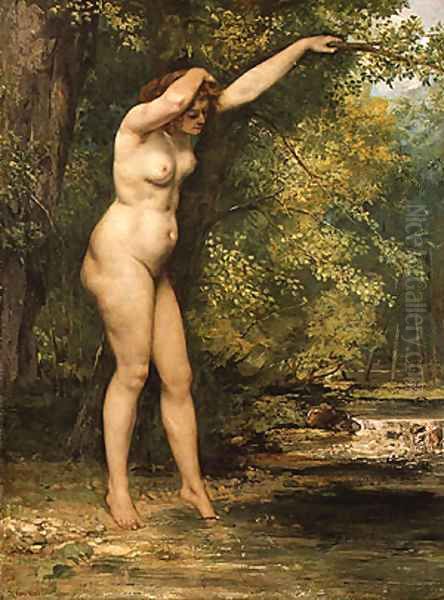 The Young Bather 1866 Oil Painting by Gustave Courbet