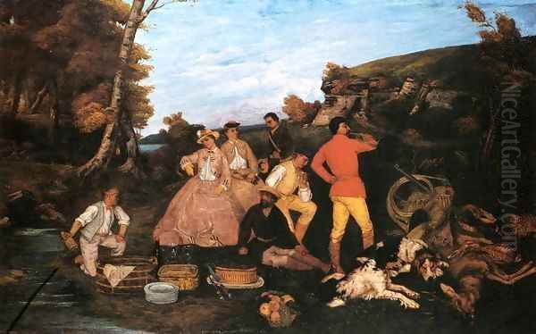 The Hunt Breakfast Oil Painting by Gustave Courbet