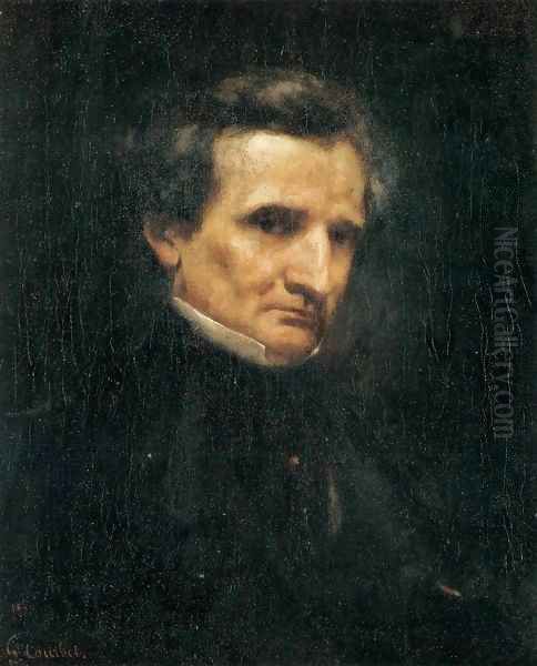 Portrait of Hector Berlioz Oil Painting by Gustave Courbet