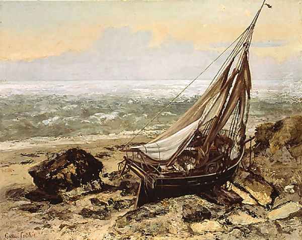 The Fishing Boat 1865 Oil Painting by Gustave Courbet