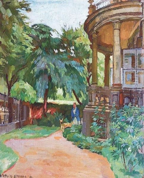 A View Of The Tiergartenstrasse In Dresden Oil Painting by Ferdinand Dorsch