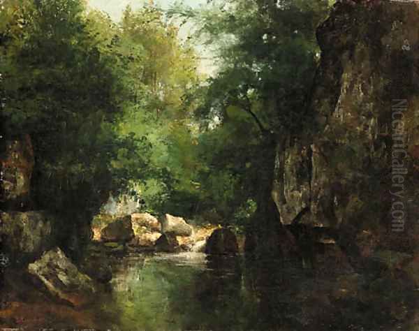 Landscape 2 Oil Painting by Gustave Courbet